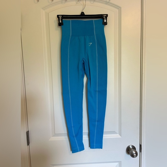 Gymshark Blue Women's ultra seamless high waisted Leggings - Picture 5 of 9